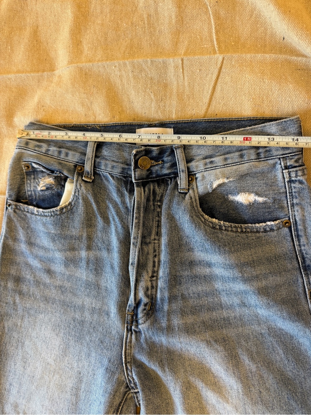 Pistola Cassie High Waist Ripped Crop Jeans Womens 27 Los Feliz Raw Hem Straight - Picture 7 of 14